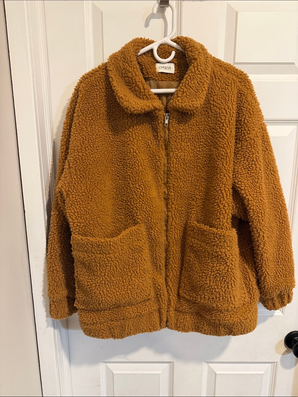Cherish Teddy Puffer Jacket in Rust